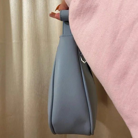 French Connection Blue Shoulder Bag with Coin Pouch - Picture 3 of 6